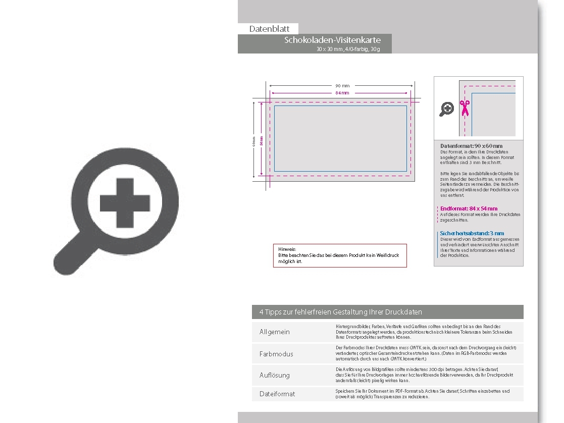Product Bild schokoladen-visitenkarte__ca__25_g__4_0-farbig_einseitig_bedruckt